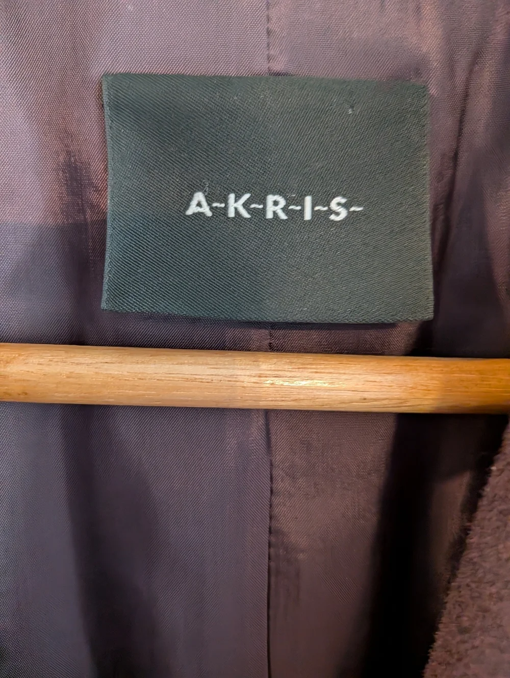 Akris Angora Wool Blazer Striped Purple Black Size 6 Luxury Old Money Classic